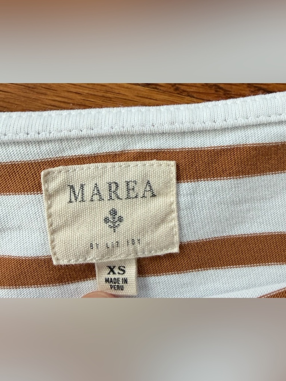MAREA by Liz Joy Short Sleeve Mariner - White/Cashew - Picture 3 of 4